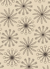 スポーンとフォークの柄のイラストパターン｜by アニャン