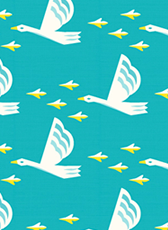 渡り鳥のイラストパターン｜by アニャン