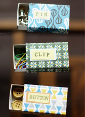 マッチ箱をモダン千代紙でリメイク